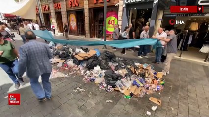 İzmir'in göbeğinde çöpten utanç manzarası