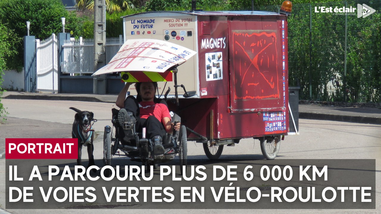 Cet influenceur vit en vélo-roulotte et parcourt toutes les voies vertes de France