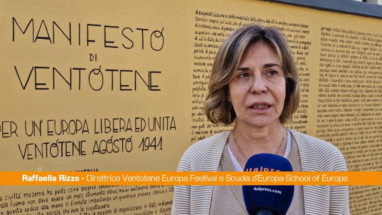 Ventotene, Rizzo "Fondamentale coinvolgere i giovani nel progetto Ue"