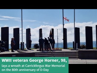 George Horner, 98, salutes his fallen comrades on the 80th anniversary of D-Day
