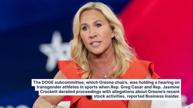 Marjorie Taylor Greene's Hearing Disrupted By Insider Trading Scrutiny: 'Maybe It's a Coincidence,' Says Jasmine Crockett On MTG Buying Stocks Before Trump's 90-Day Tariff Pause