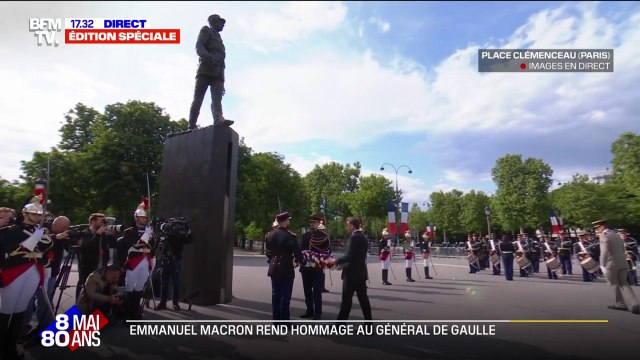 8-Mai: Emmanuel Macron rend hommage au général de Gaulle