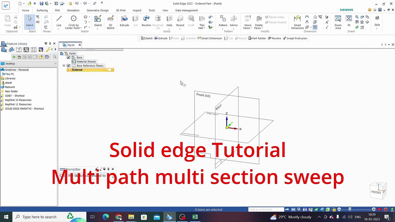 29. solid edge multisection sweep