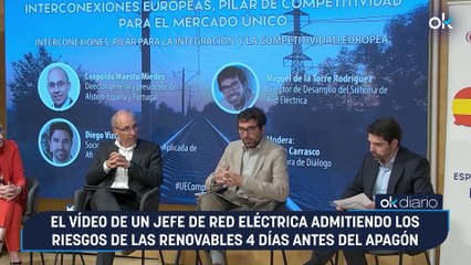 El vídeo de un jefe de Red Eléctrica admitiendo los riesgos de las renovables 4 días antes del apagón