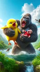 🐥Chick saves the baby 👶 from Gorilla🦍