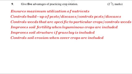 KCSE paper 1 revision #2012 questions and answers #agriculture #livestock production #crop production
