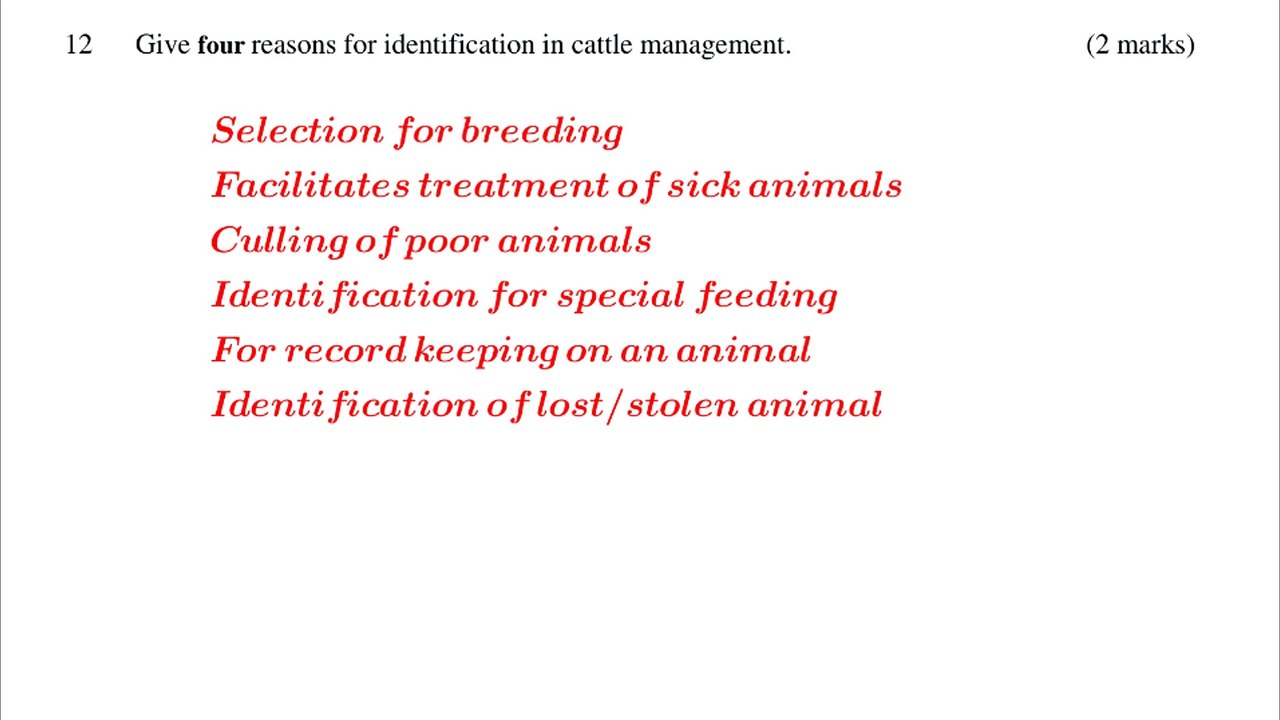 KCSE paper 2 revision #2012 agriculture questions and answers #agribusiness #exams #grades