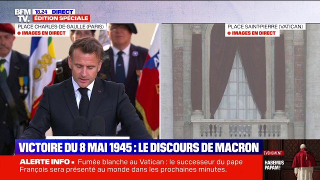8-Mai: Nous n'aurons jamais fini de nous battre pour la paix , déclare Emmanuel Macron