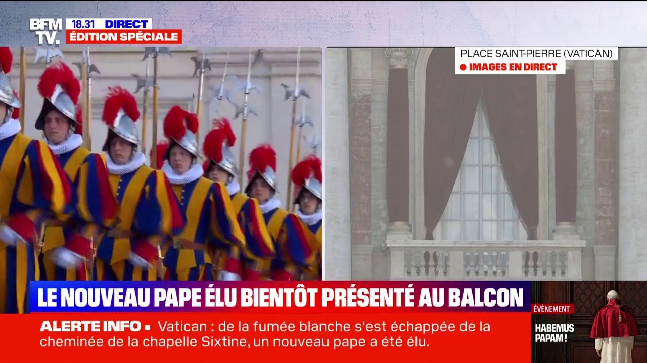 Élection du nouveau pape: les gardes suisses sortent du Vatican