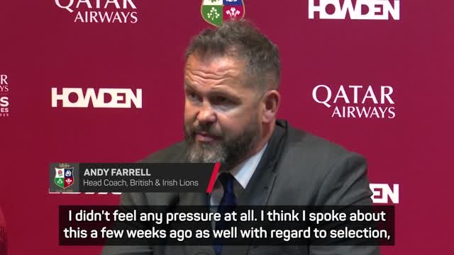 Farrell insists he wasn't pressured to pick Welsh players for Lions tour
