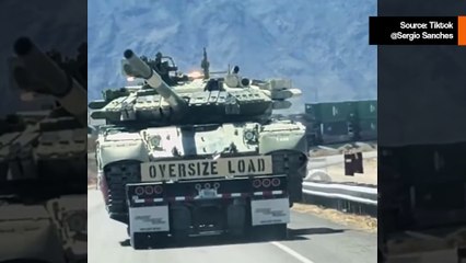 動画：ウクライナ製戦車T-84がアメリカで目撃され、米国内での軍事テストの憶測を呼ぶ