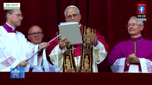 Papa León XIV da su primer mensaje desde el Vaticano