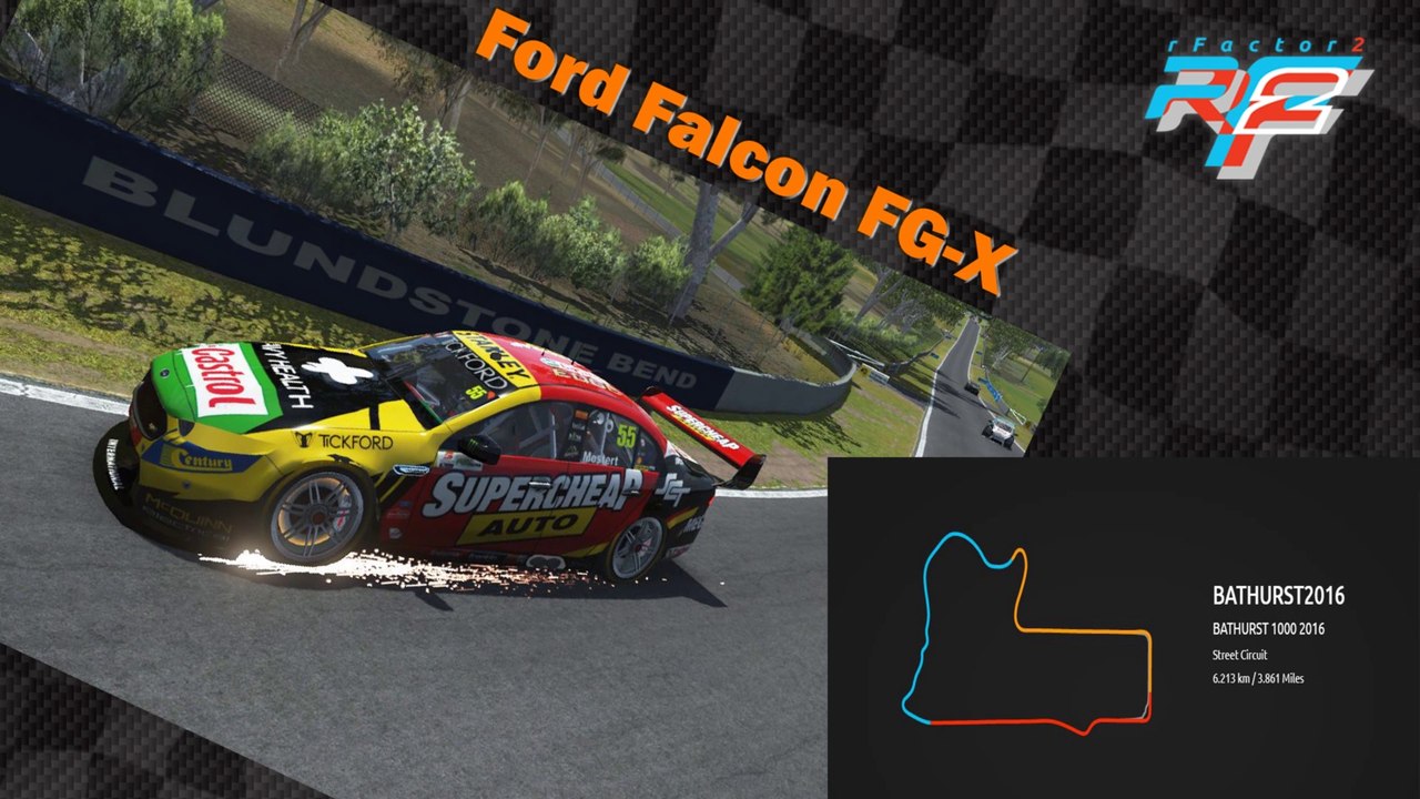 Tour de piste à Bathurst en Ford Falcon FG-X sur Rfactor 2