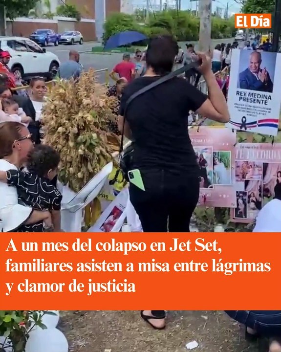 A un mes del colapso en Jet Set, familiares asisten a misa entre lágrimas y clamor de justicia