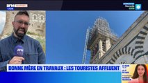 Marseille: les touristes affluent à la Bonne Mère malgré les travaux