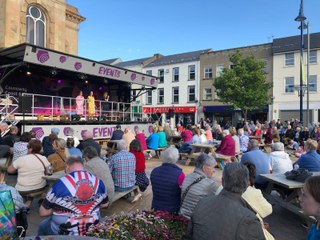 VE Day: The Leading Ladies delight the Coleraine crowd with their distinctive harmony vocals.