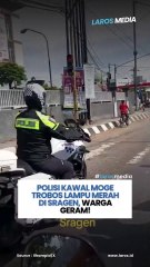 Polisi Kawal Moge Trobos Lampu Merah di Sragen, Warga Geram!