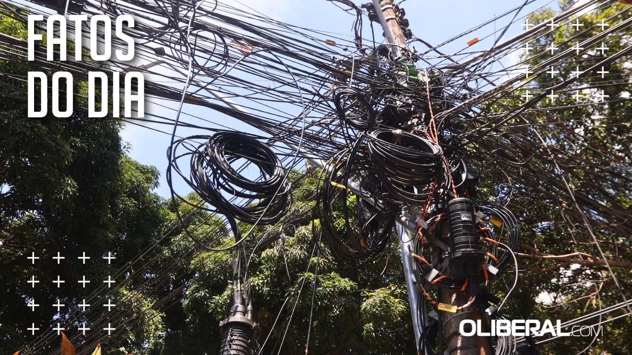 Operação em Belém retira cerca de 4 toneladas de cabos clandestinos e desativados de postes