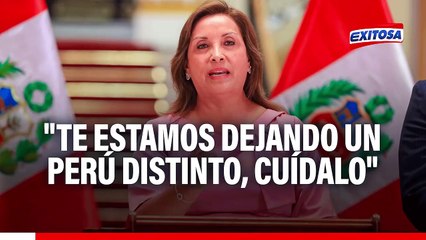 Dina Boluarte al próximo presidente: "Te estamos dejando un Perú distinto, cuídalo"
