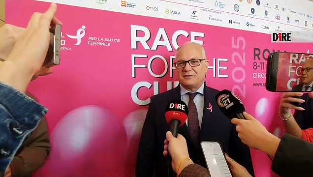 Roma - SANITÀ. RACE FOR THE CURE, GUALTIERI: PREVENZIONE SCONFIGGE TUMORE AL SENO (08.05.25)