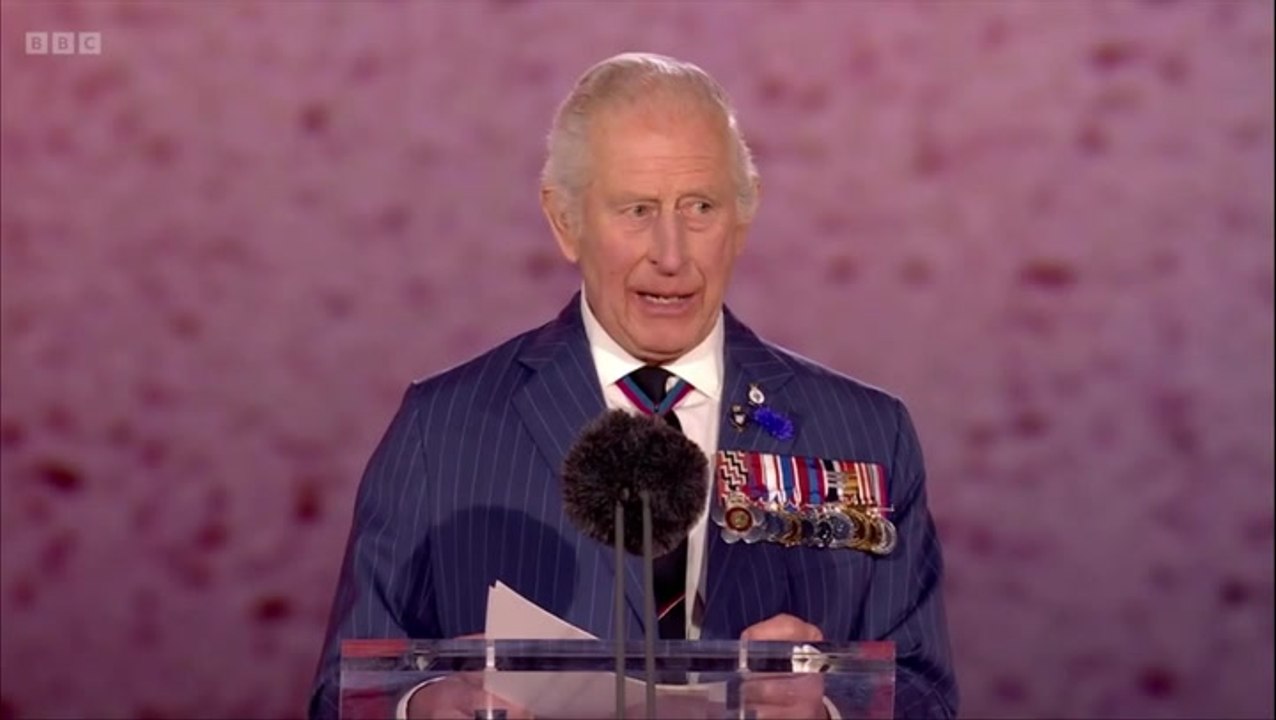 King Charles echoes his grandfather’s historic VE Day speech as he marks 80th anniversary