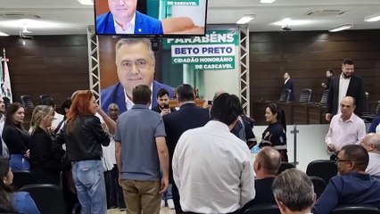 Homenagem: Beto Preto torna-se Cidadão Honorário de Cascavel