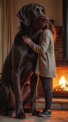 Unforgettable Love: Chocolate Labrador and His Owner Share a Heartfelt Hug