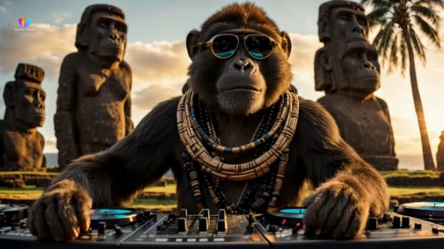 Virtual Monkey DJ ｜ Deep House Chillout MIX ｜ MOIA STATUES, EASTER ISLAND