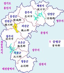 Map of North Chungcheong Province. Peta Provinsi Chungcheong Utara. North Chungcheong Province Map. Map of Province of North Chungcheong. Province of North Chungcheong Map. Map of Chungbuk. Peta Chungbuk. Chungbuk Map. 충청북도 지도. 충북 지도. 忠清北道地図