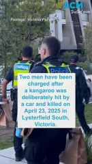 Two men charged after hit-and-run leaves kangaroo dead