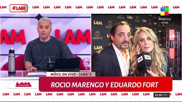 ♥ ROCÍO MARENGO Y EDUARDO FORT PRESENTES EN LA FIESTA DE LAM