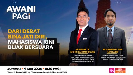 AWANI Pagi:  Dari Debat Bina Jati Diri, Mahasiswa Bijak Bersuara