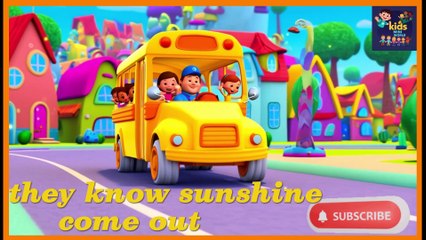 Wheels on the Bus Song 🎵 | Laugh, Woof & Sing in Mini Town || Nursery Rhymes || Best Poems