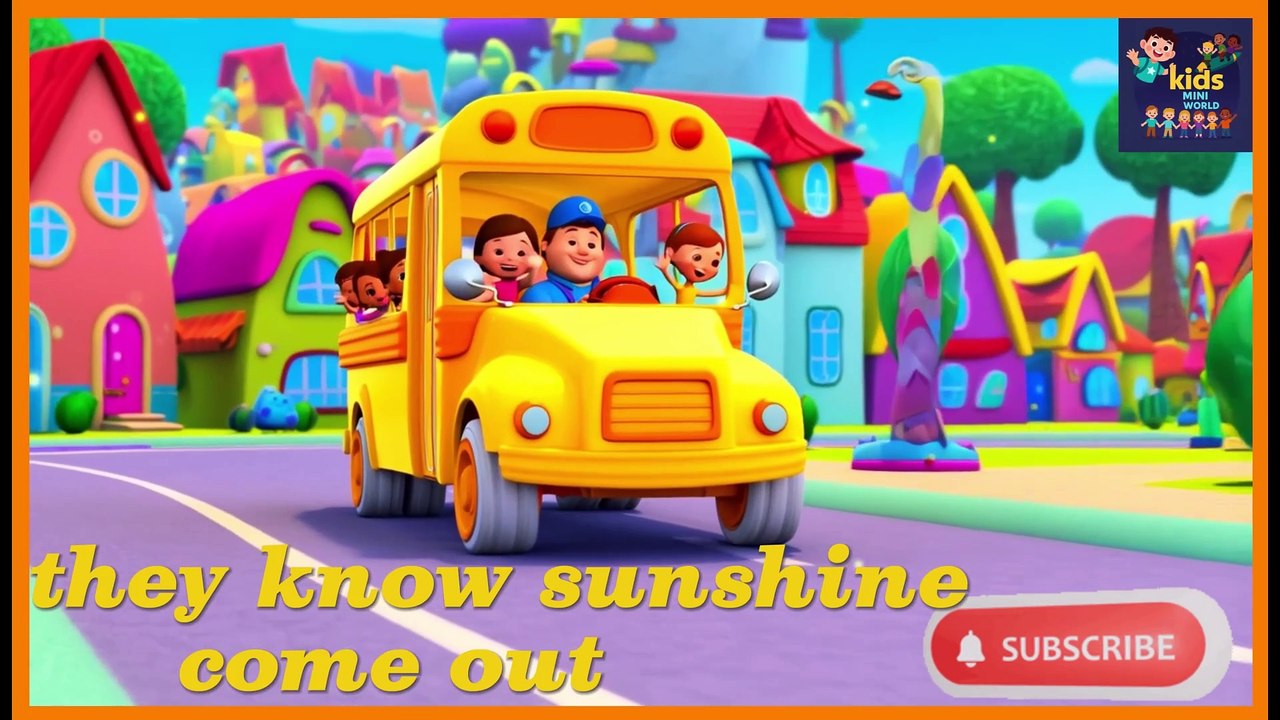 Wheels on the Bus Song 🎵 | Laugh, Woof & Sing in Mini Town || Nursery Rhymes || Best Poems
