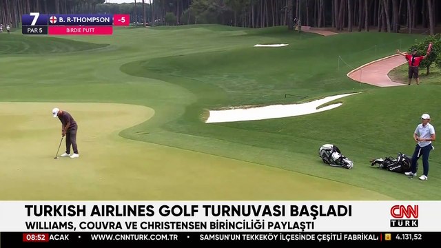 Turkish Airlines Golf Turnuvası başladı: Williams, Couvra ve Christensen birinciliği paylaştı