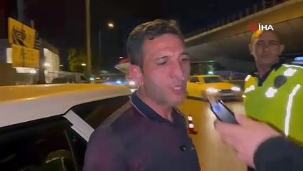 Trafik canavarının yanıtını duyan polis donup kaldı!