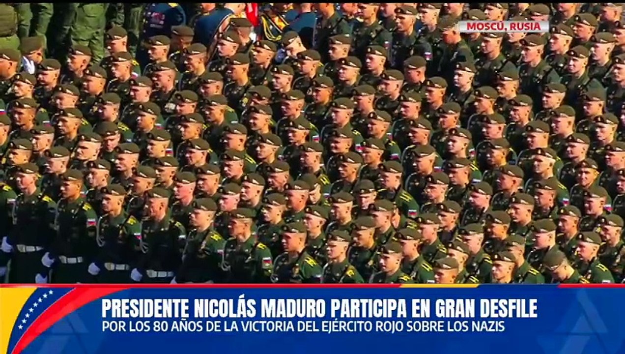 Presidente Nicolás Maduro participa en el desfile que conmemora 80 años de  la Gran Guerra Patria