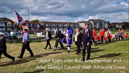 Watch VE Day celebrations in Lancing start with a parade of uniformed groups