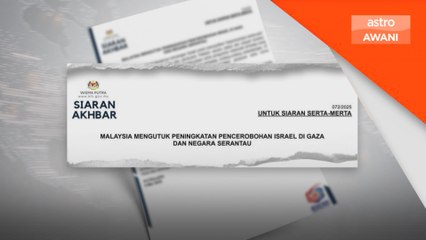 Malaysia kutuk rancangan Israel di Gaza sebagai pembersihan etnik