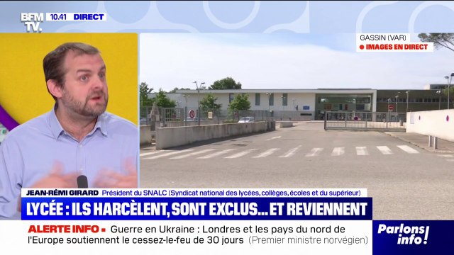 Lycéens harceleurs dans le Var: Tout le monde soutient la victime , affirme Jean-Rémi Girard (SNALC)