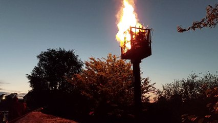 VE Day 80th anniversary beacon lighting in Cawood