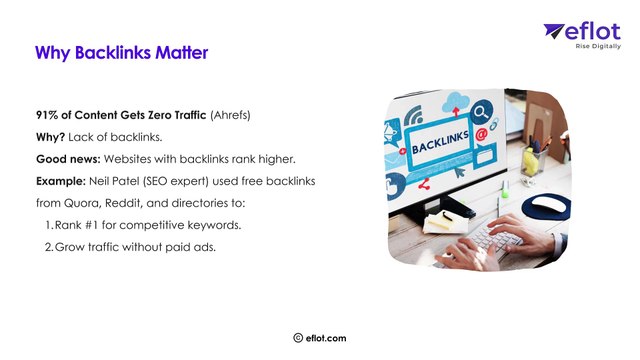 Drive Traffic to Your Business with Free Backlinks | Eflot-Digital Marketing Agency Bangalore