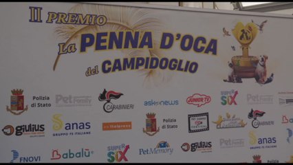 Platea gremita per il premio "La Penna d'Oca del Campidoglio"