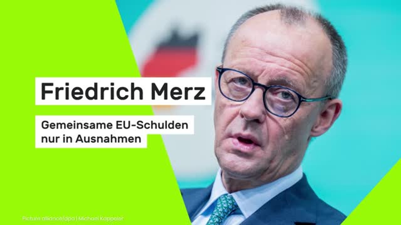 Friedrich Merz: Merz: Gemeinsame EU-Schulden nur in Ausnahmen