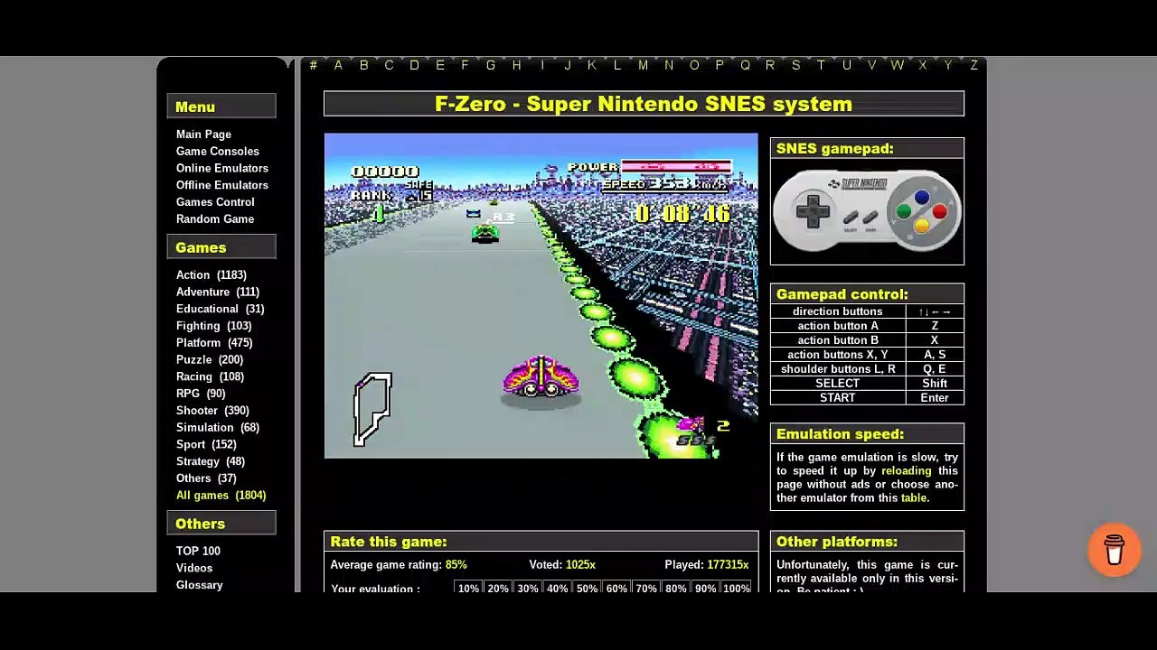 F-Zero (SNES) - online game _ RetroGames.cz