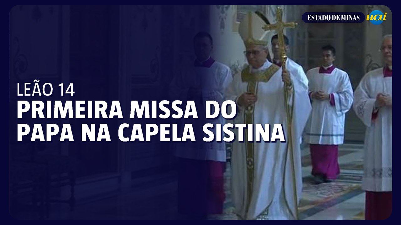 Leão XIV chega à Capela Sistina para celebrar sua primeira missa após ser eleito papa