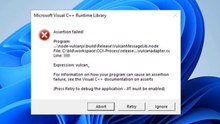 Solved - Microsoft visual C++ runtime library assertion failed adobe