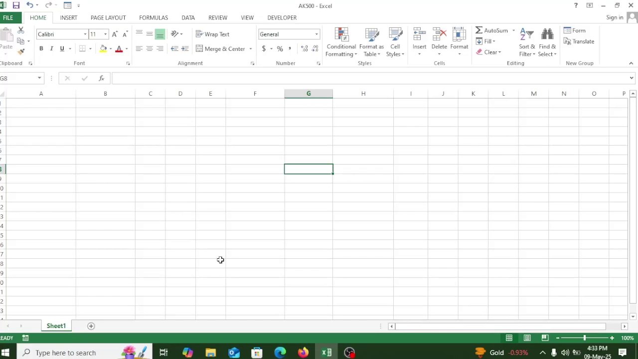 Ms Excel basic Tutorial