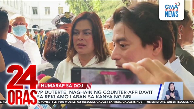 VP Duterte, naghain ng counter-affidavit sa reklamo laban sa kanya ng NBI | 24 Oras
