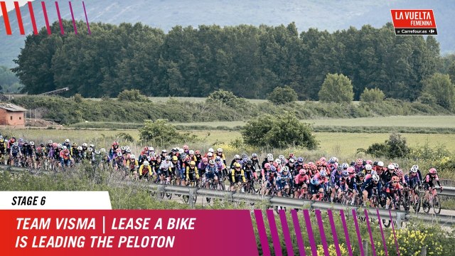 Team Visma | Lease a Bike is leading the peloton - Stage 6 - La Vuelta Femenina 25 by Carrefour.es